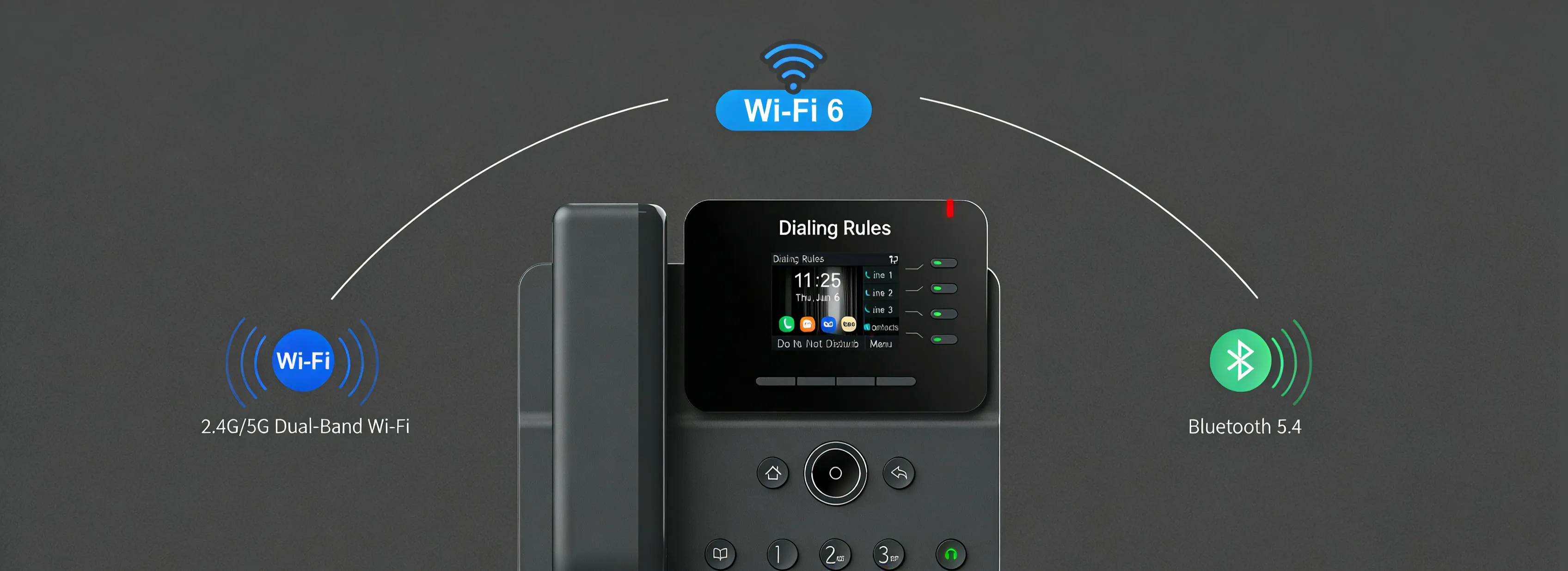 支持Wi-Fi 6和蓝牙5.4，传输更快、更稳定