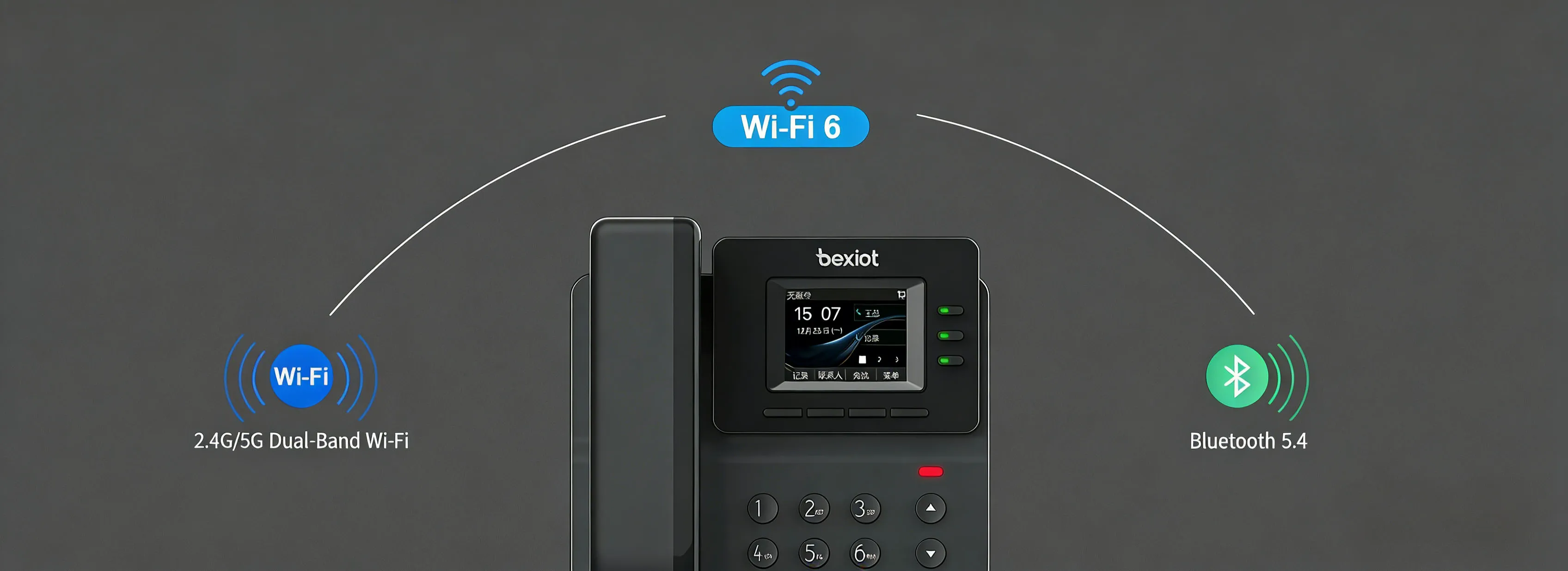 支持Wi-Fi 6和蓝牙5.4，传输更快、更稳定