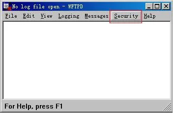 进入 FTP 软件中的 Security 菜单