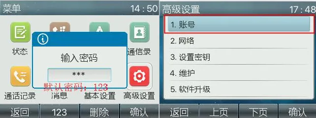 输入 SIP 账户凭证