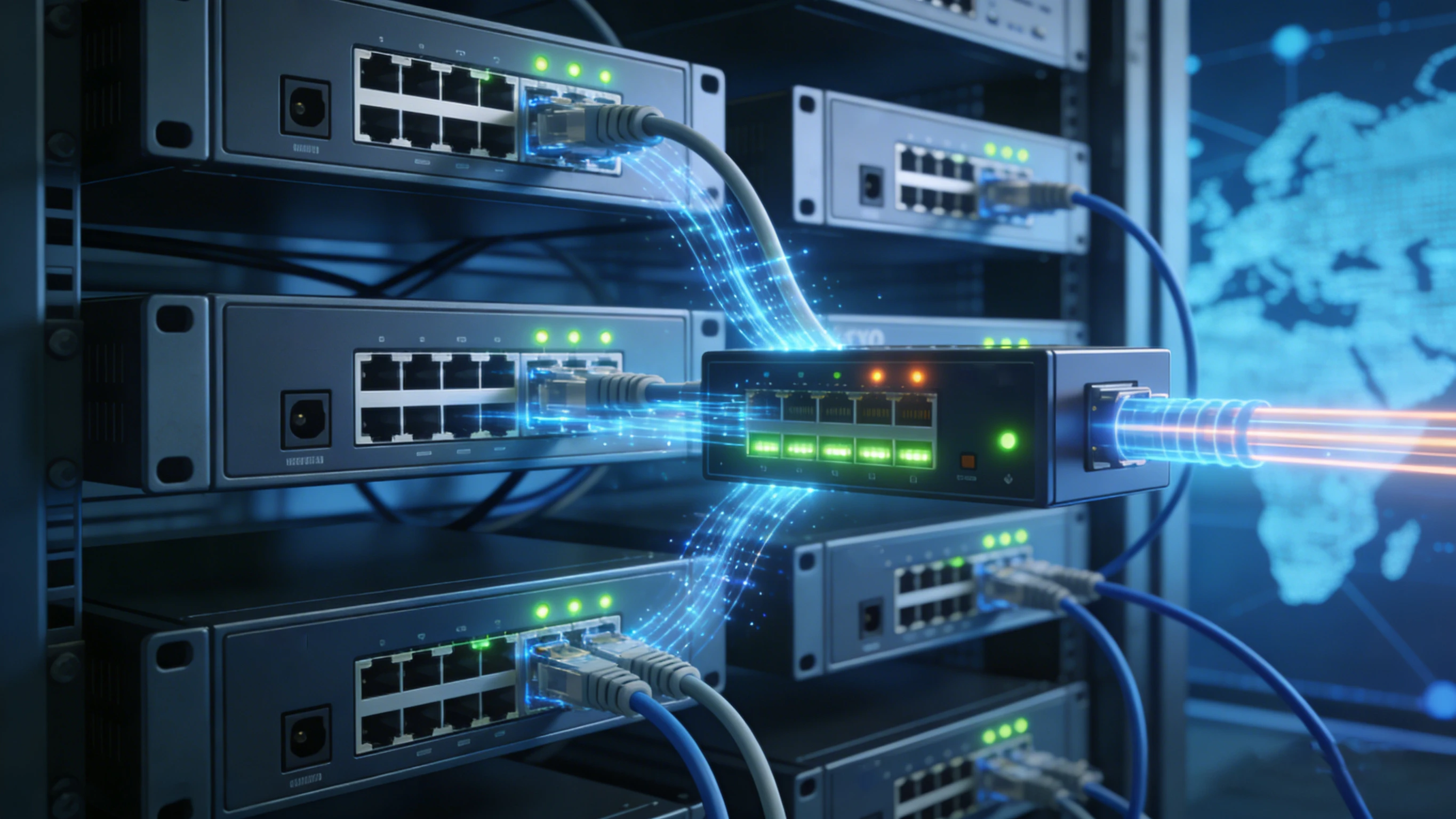 PSTN来电经FXO网关转接至IP PBX与SIP台式话机的分步呼叫流程图