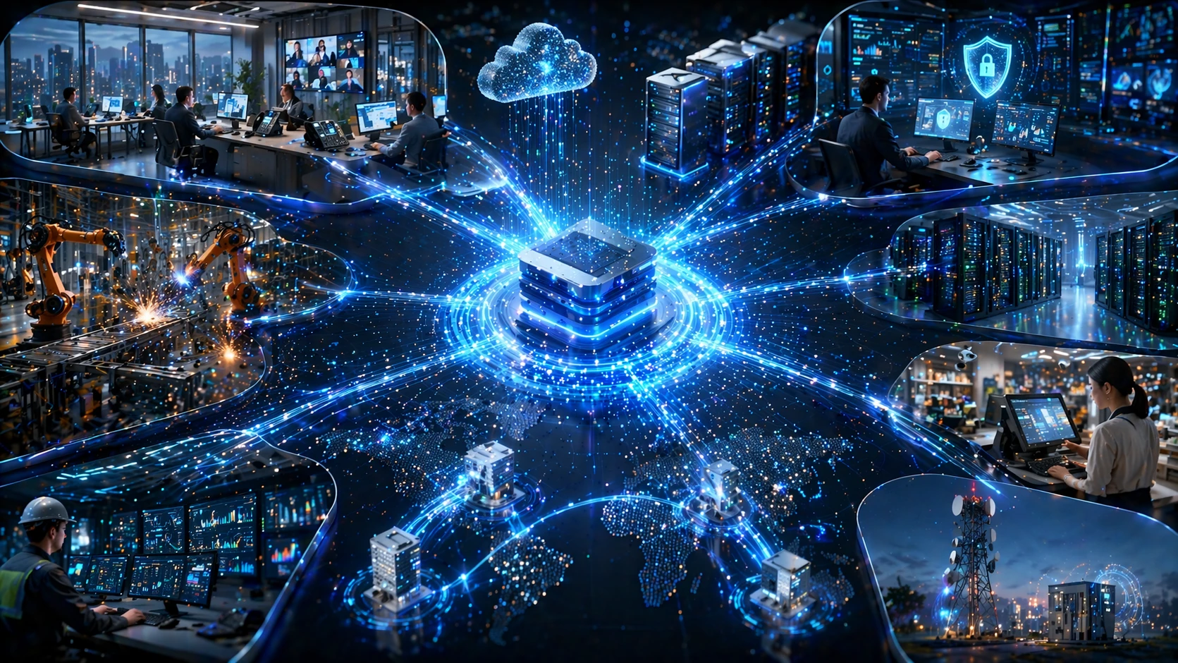 IPv4 的企业和工业用例，包括办公室局域网、IP PBX 系统、工业电话、摄像机、路由器、防火墙和云连接的分支机构网络。