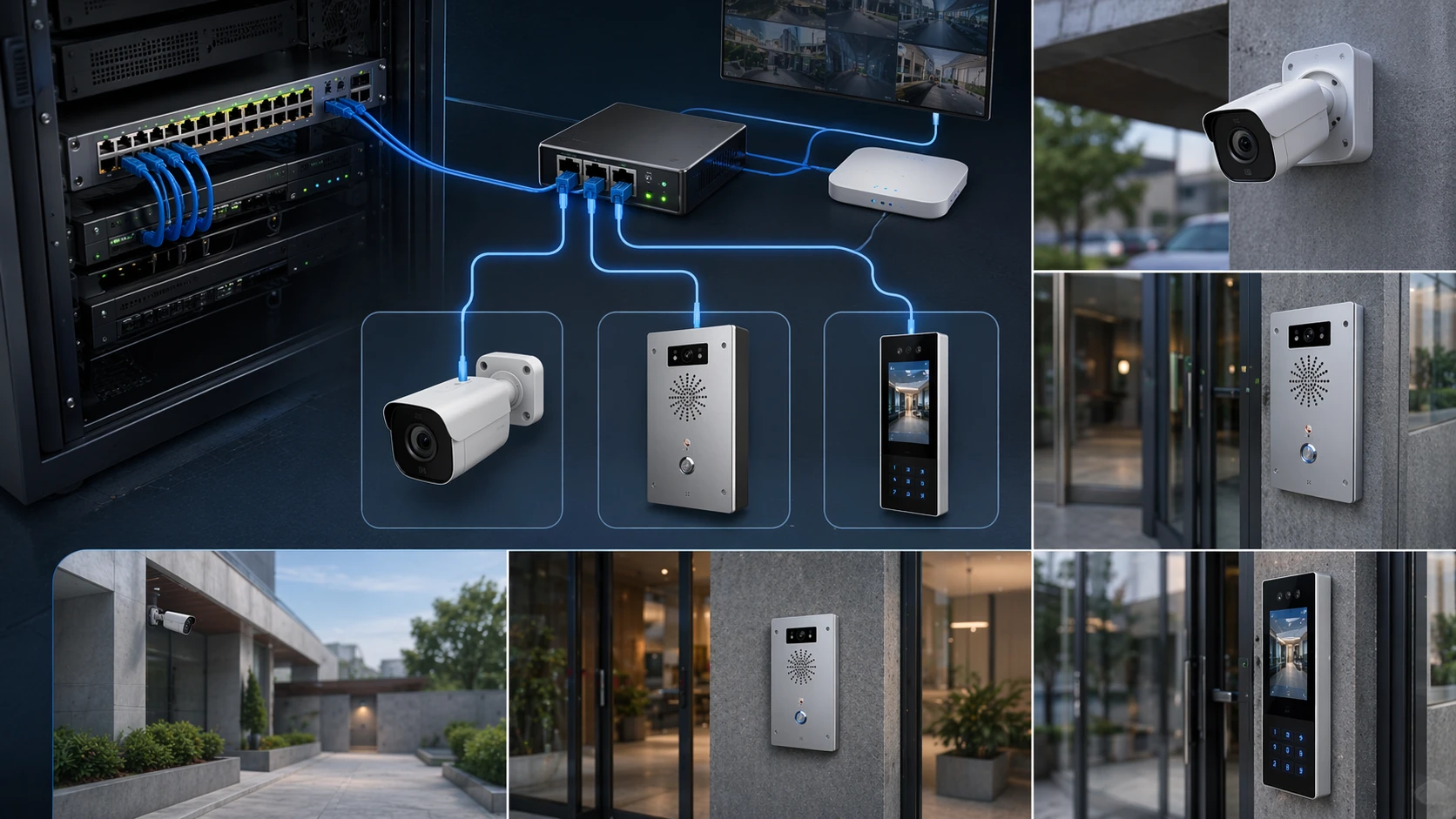 用于设施内IP摄像头、对讲终端与门禁设备部署的IEEE 802.3af PoE