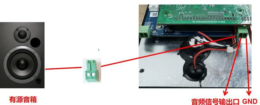 Bi12 connection to a powered speaker
