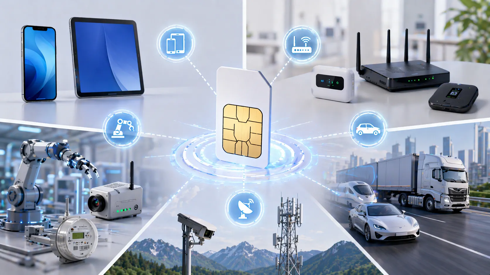 SIM卡在智能手机、路由器、物联网设备、工业网关及联网设备中的应用