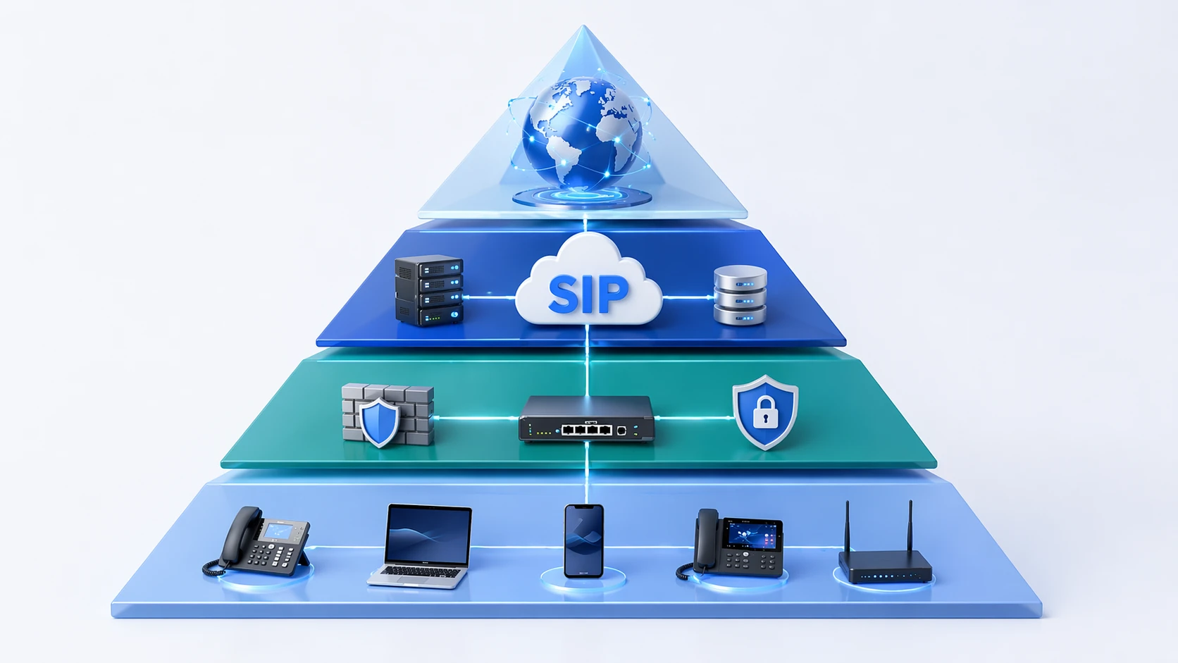 SIP trunk 架构展示端点 IP PBX SBC 与服务供应商或 PSTN 互连