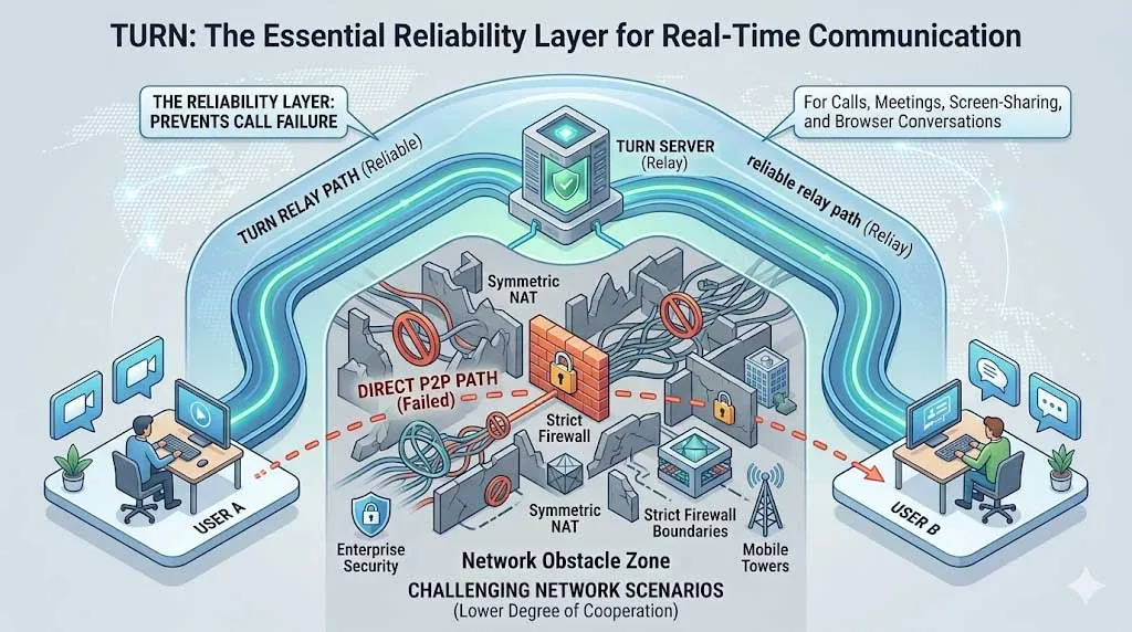 什么是 TURN（使用中继绕开 NAT 的穿越）？用途、工作原理及应用场景