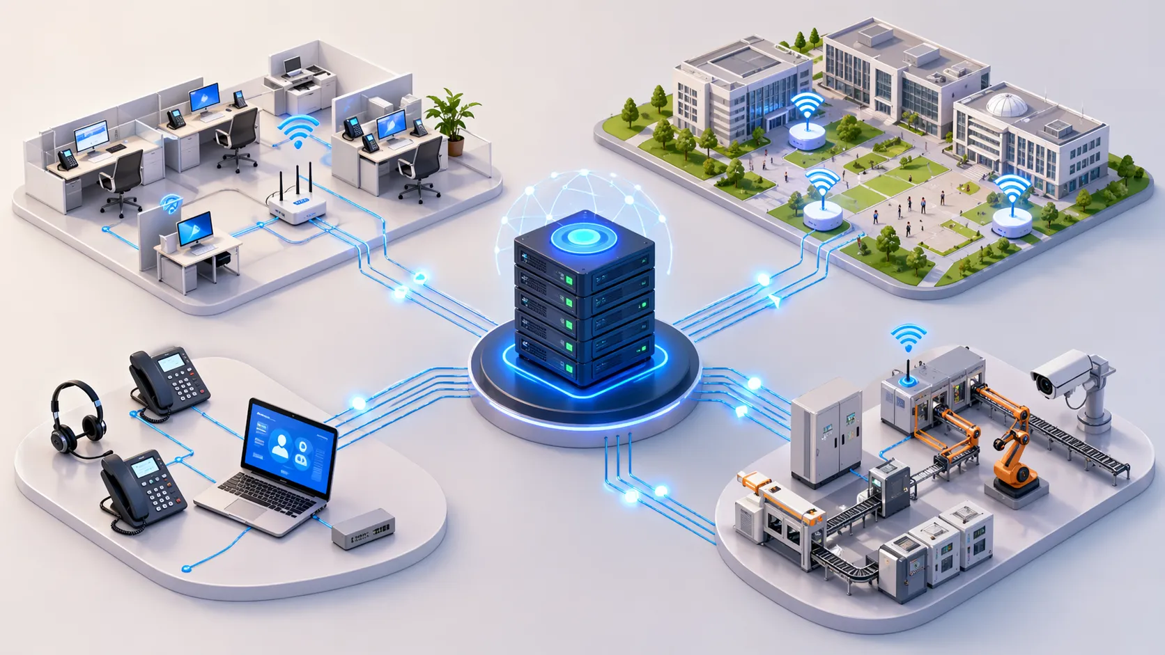 企业语音网络中 DHCP 为 IP 电话和 SIP 通信设备提供支持