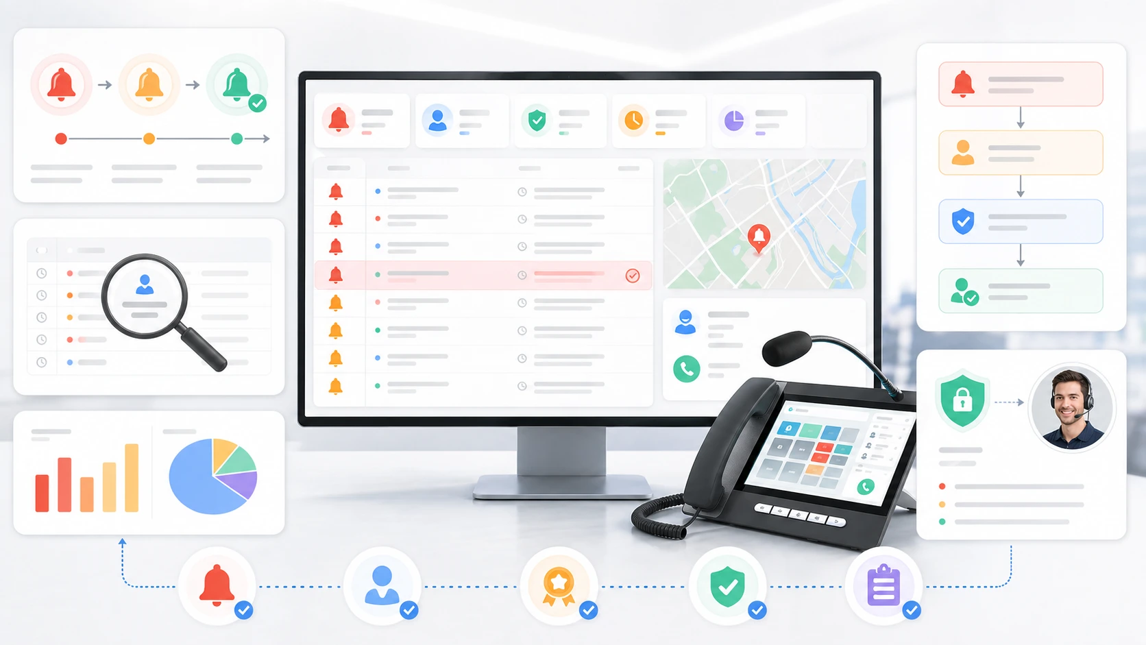 告警确认特性：可见的告警状态、操作员可追溯性以及响应工作流工具