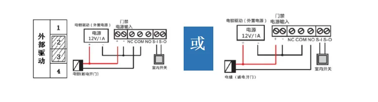 内部供电模式连接示意图