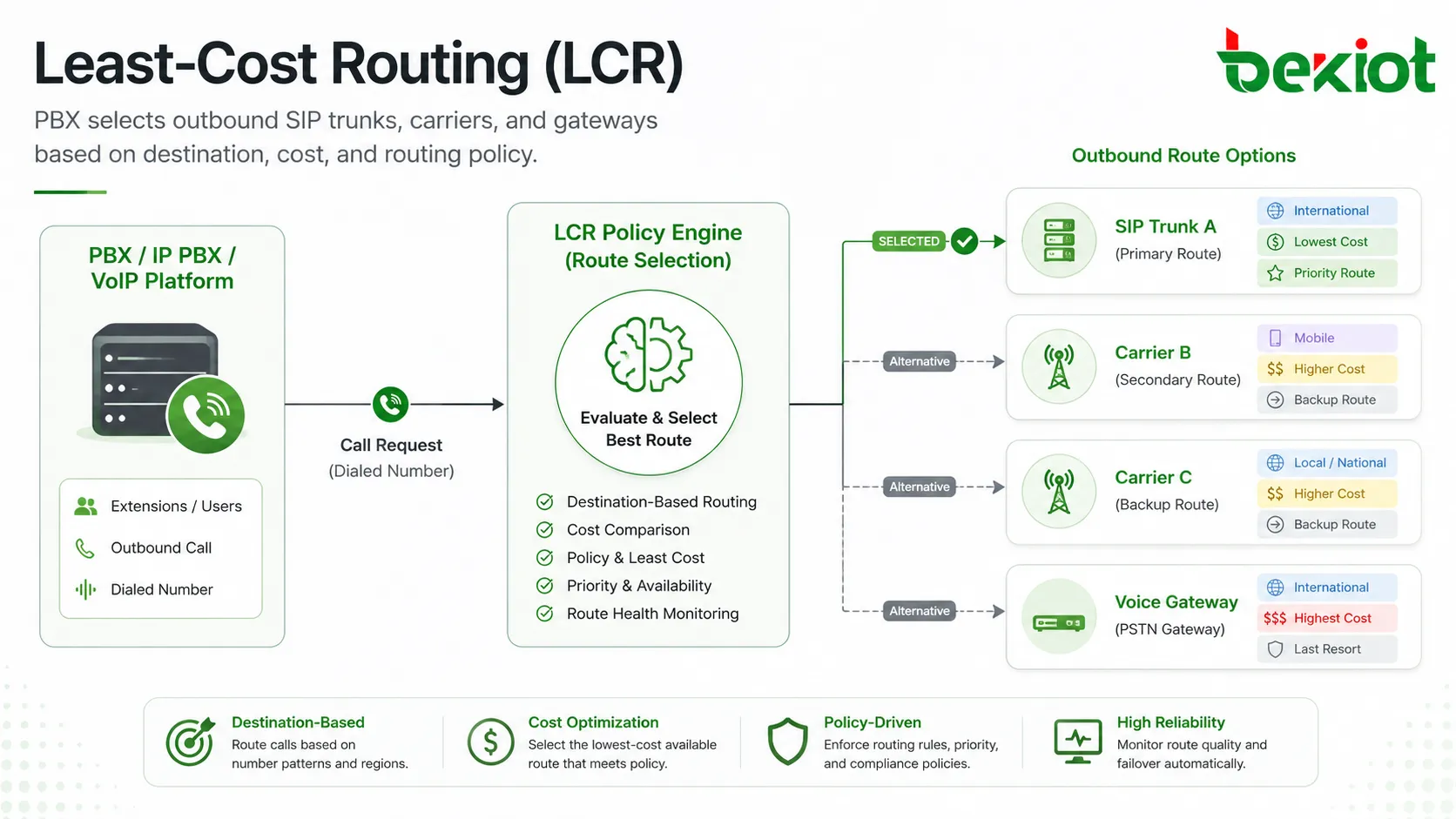 什么是最低成本路由（LCR）配置策略？