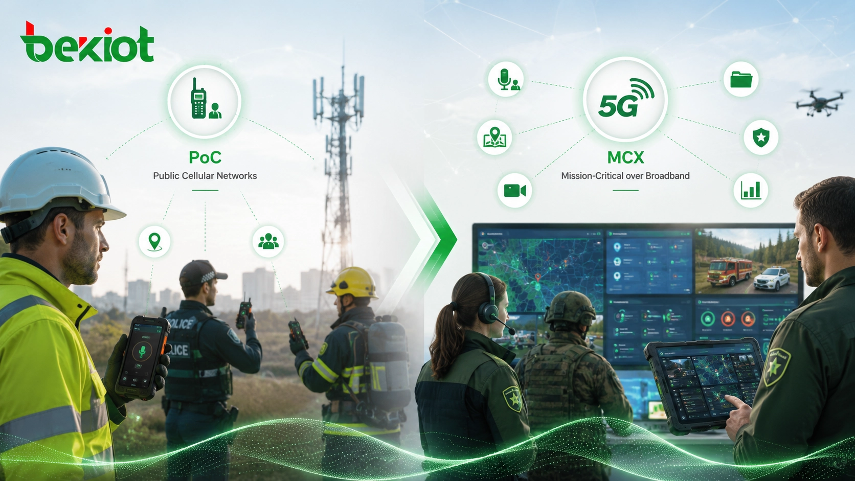 宽带网络上从 PoC 向 MCX 演进的关键通信架构