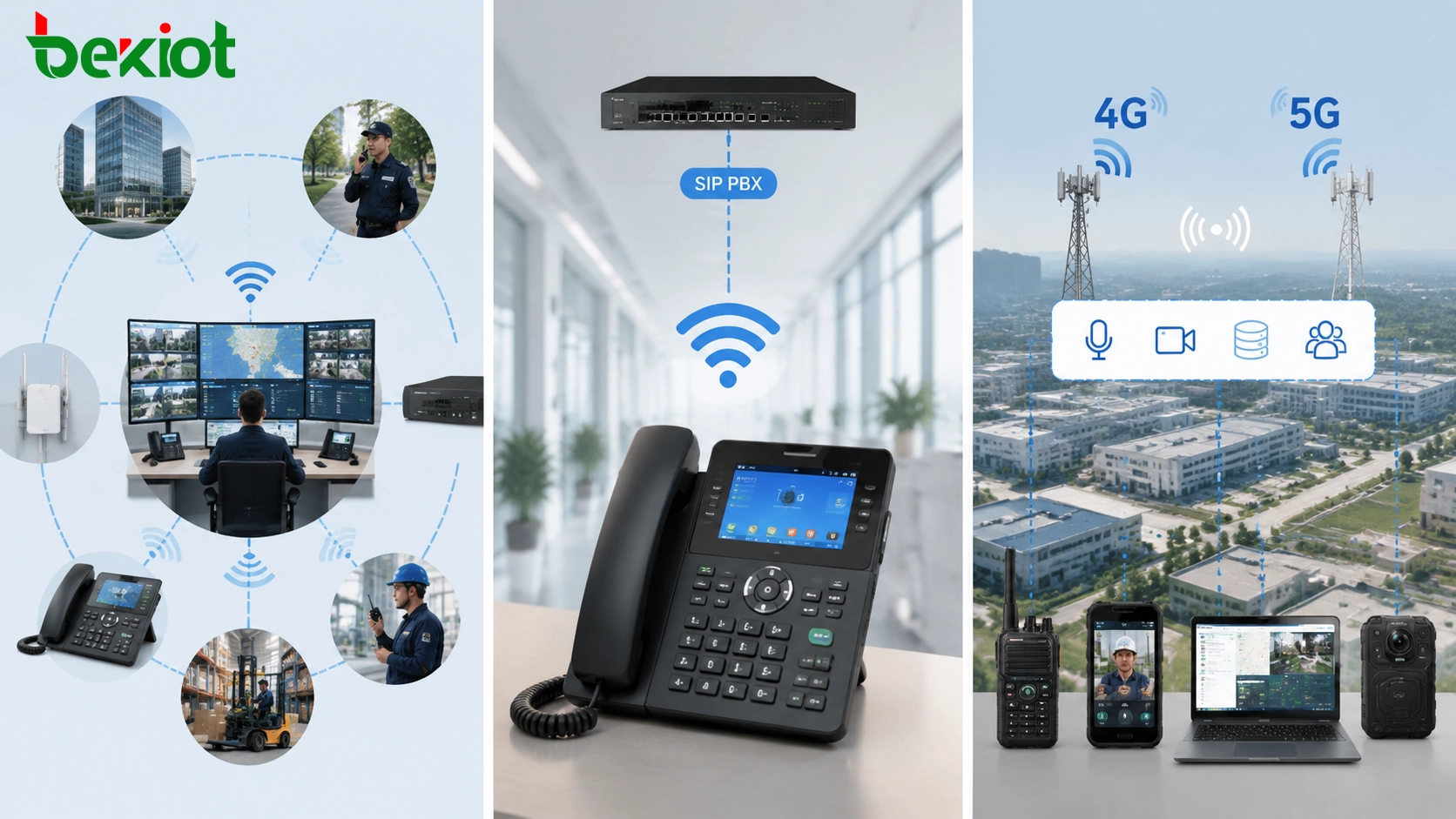 专有4G和5G网络支持工业园区的语音、视频、数据和调度通信