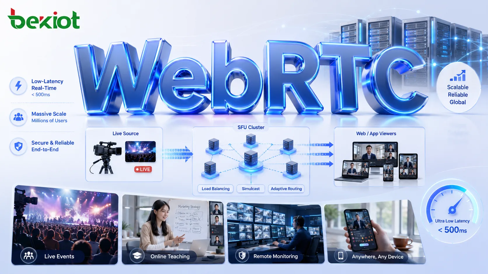 WebRTC低延迟直播的技术边界、实际案例与SFU集群设计