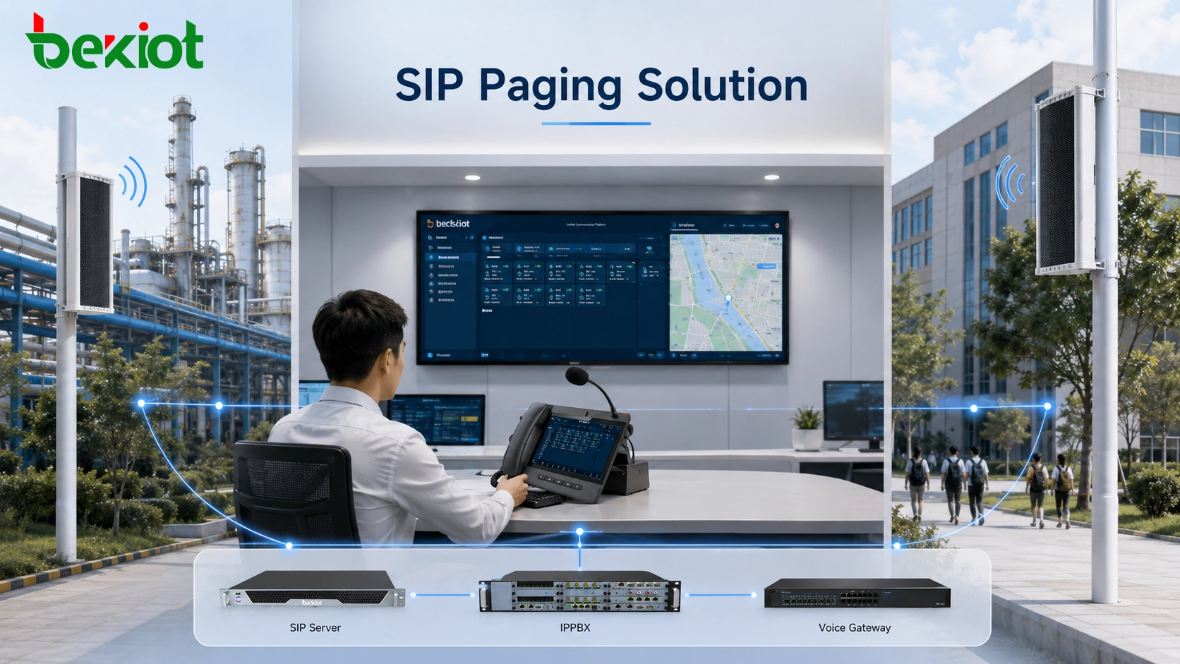 SIP音柱扬声器集成指南：构建兼容的IP寻呼解决方案