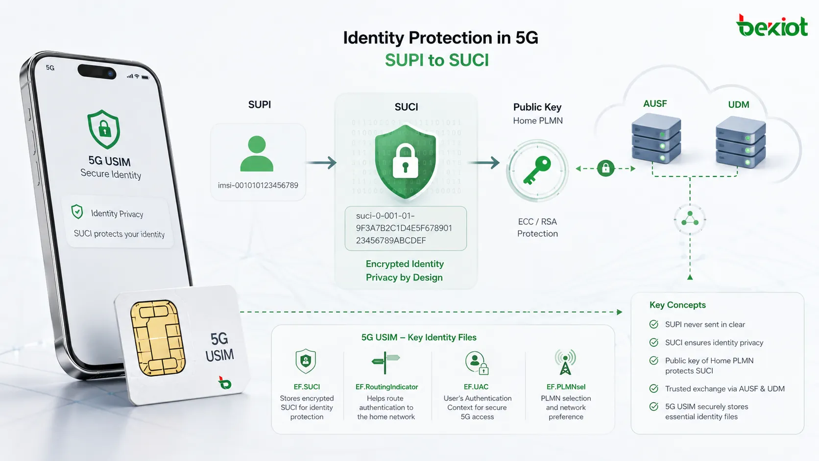 5G USIM使用SUCI计算数据、路由指示器、UAC及PLMN相关EF文件进行身份隐私与访问管理