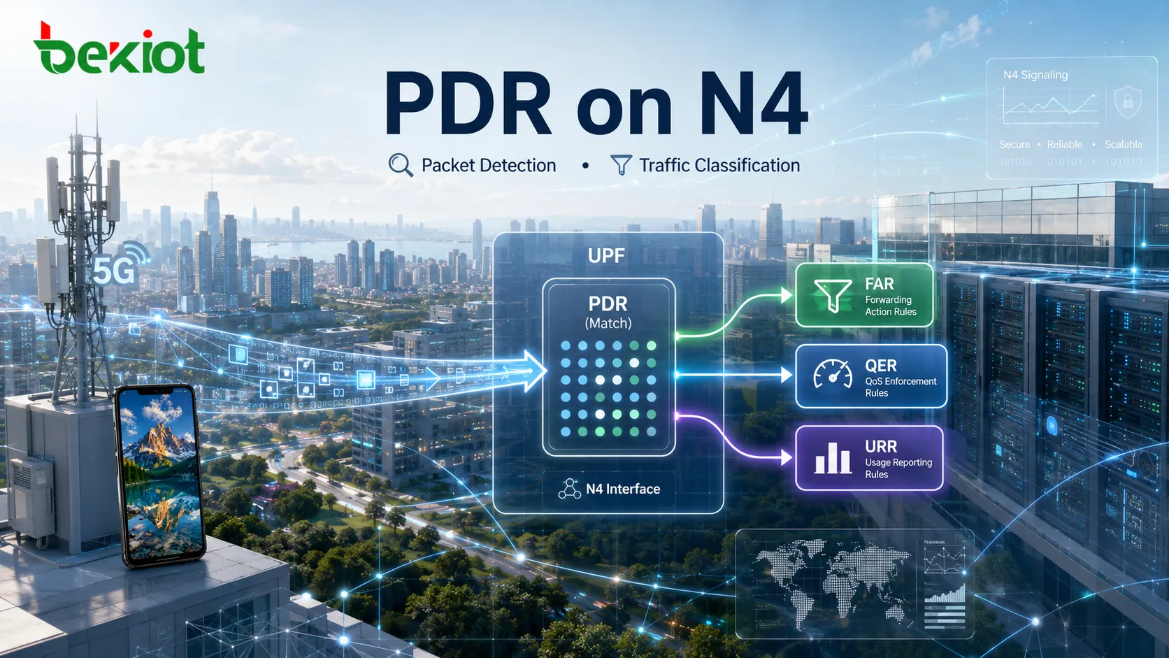 PDR 如何在 N4 接口上检测并分类数据包？