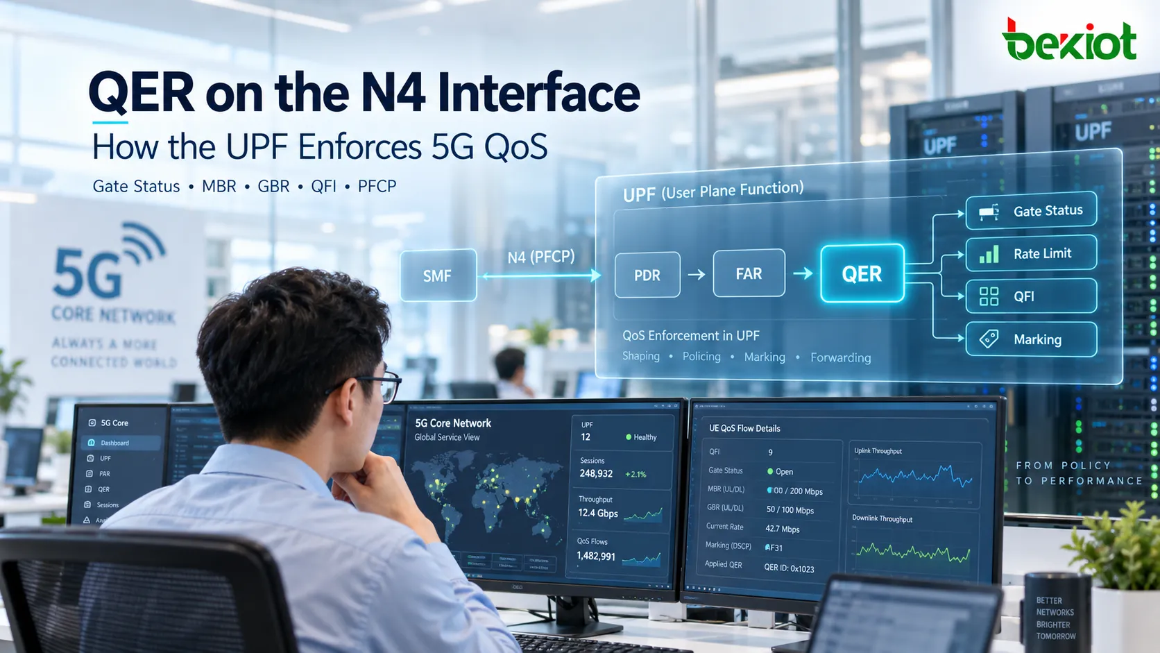 QER 如何在 N4 接口的 UPF 中执行 5G QoS？