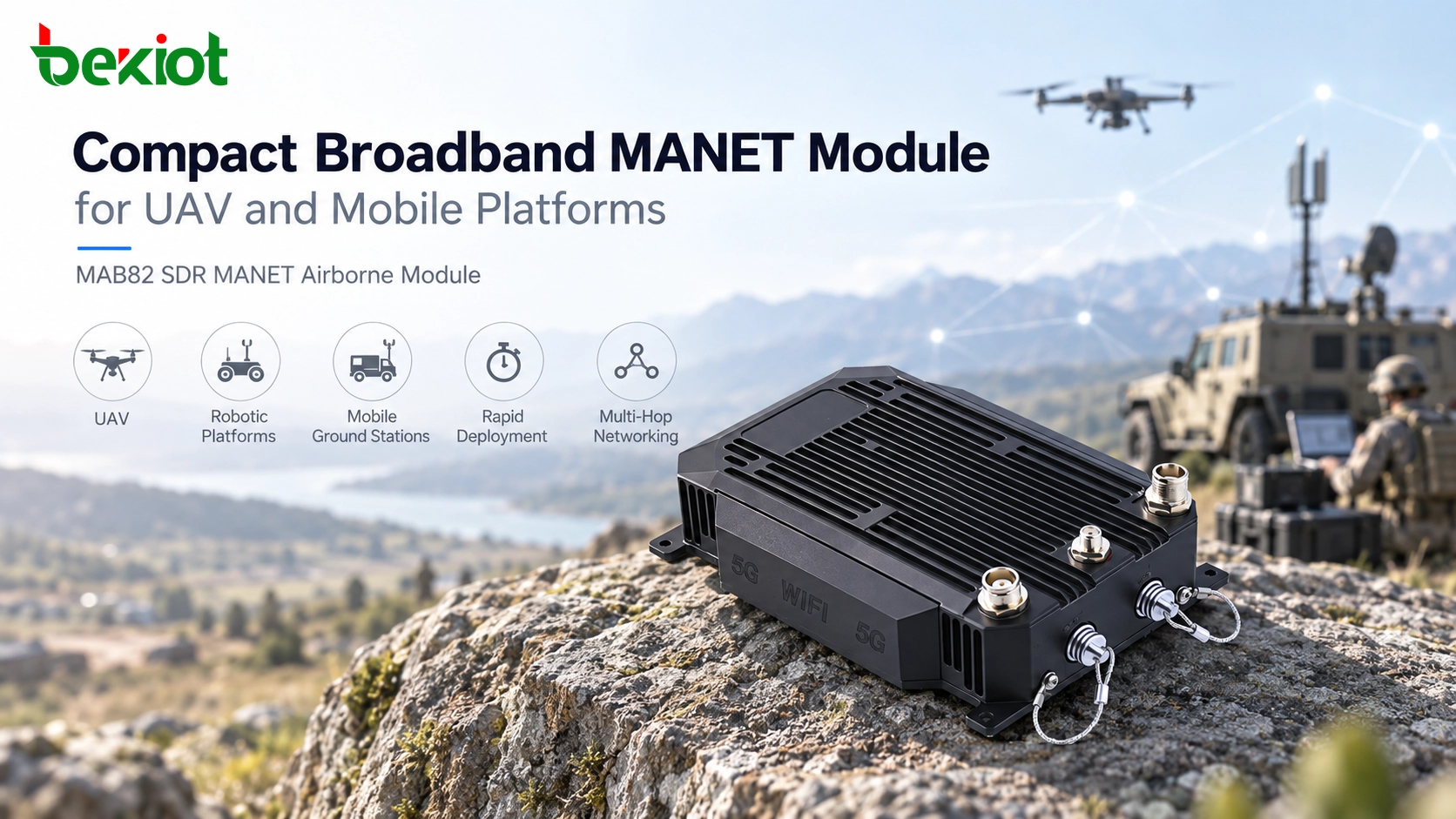 MAB82 SDR MANET机载模块产品外观