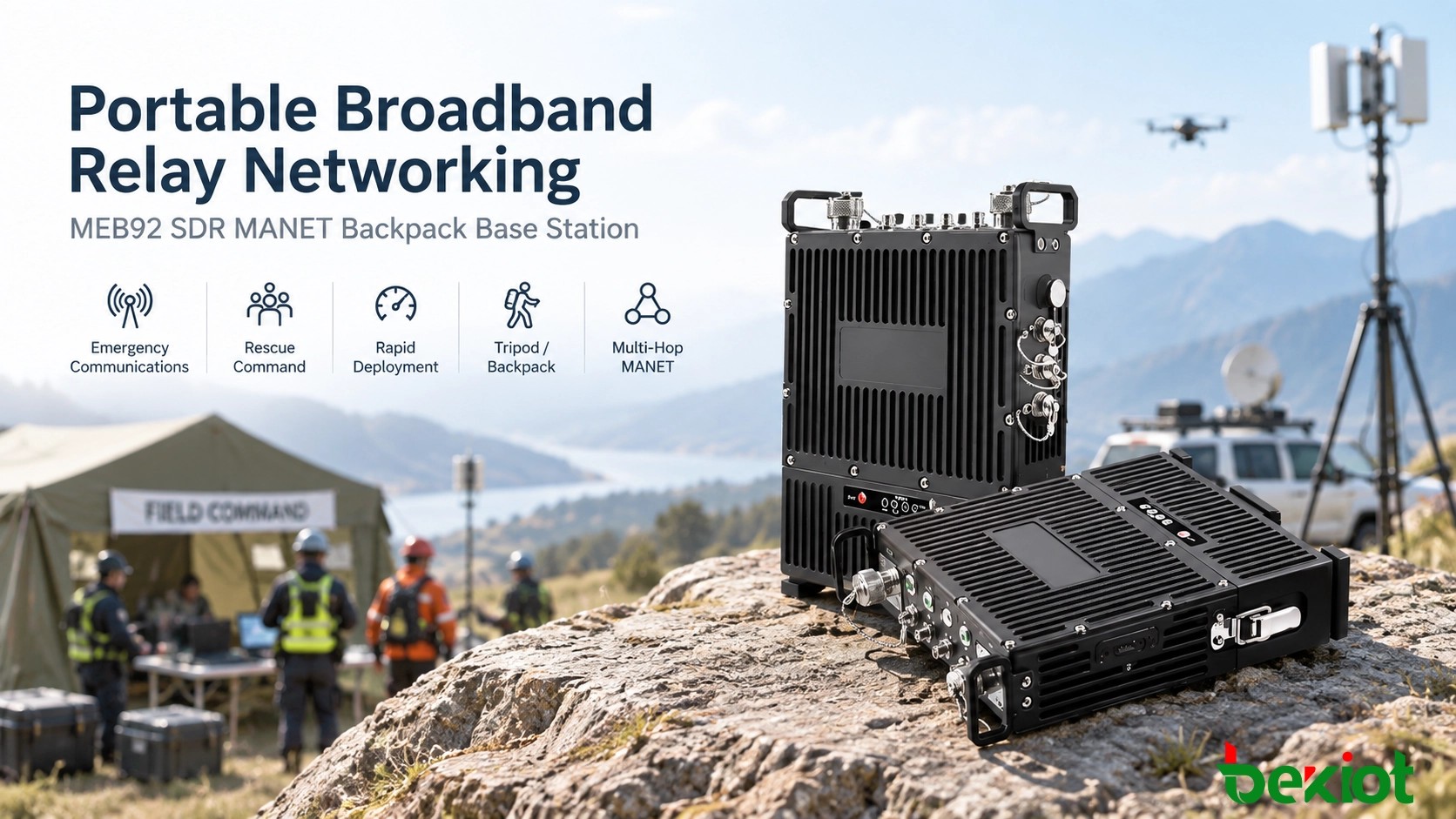 MEB92 SDR MANET背负式基站产品外观