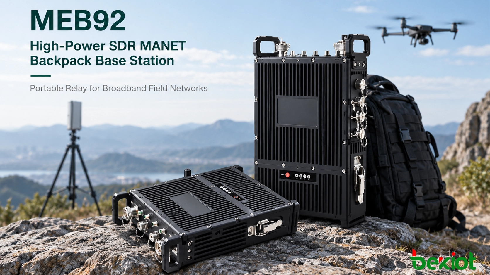 MEB92高功率SDR MANET背负式基站产品外观